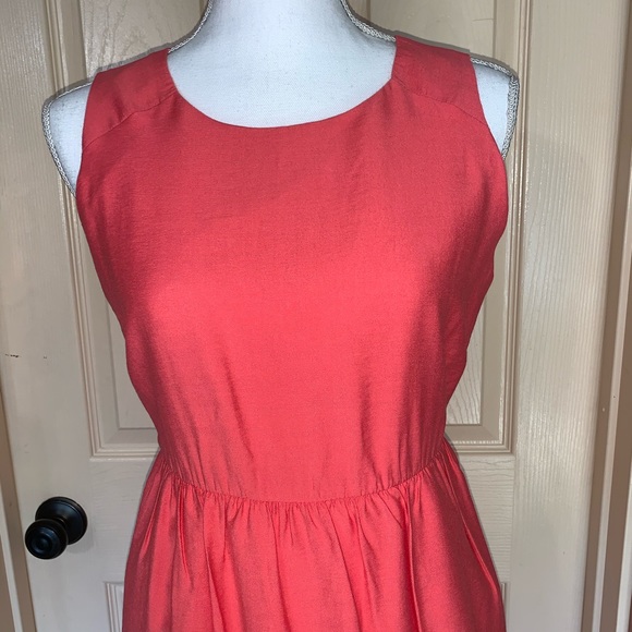 👔🟥Clearance 3/$12! Coral fit and flare sleeveless dress - Picture 3 of 8